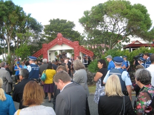 Waitangi 2013 - at gate of Te Tii Marae