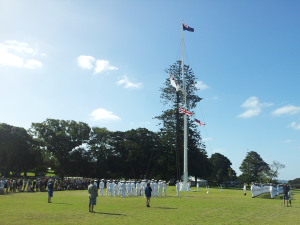 Waitangi 2013 - Navy flag ceremony