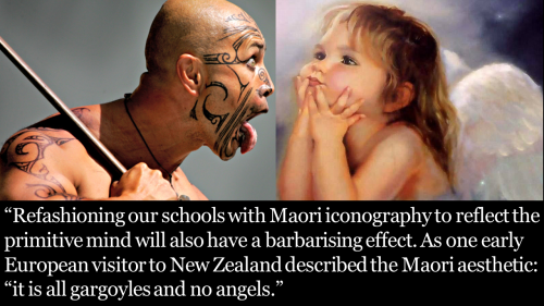 Teacher training - Maori aesthetic - all gargoyles and no angels